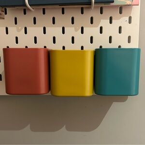 Ikea Skadis containers for pegboards